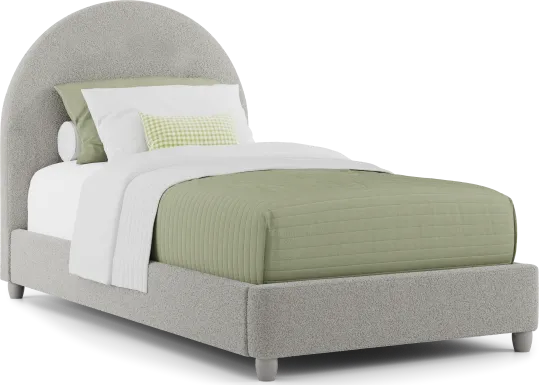 Kids Moonstone Gray Twin Upholstered Bed