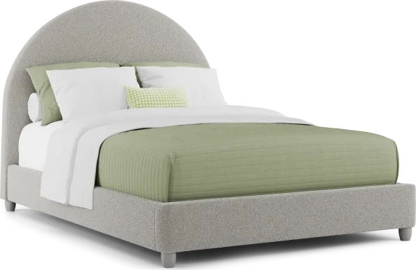 Kids Moonstone Gray Full Upholstered Bed