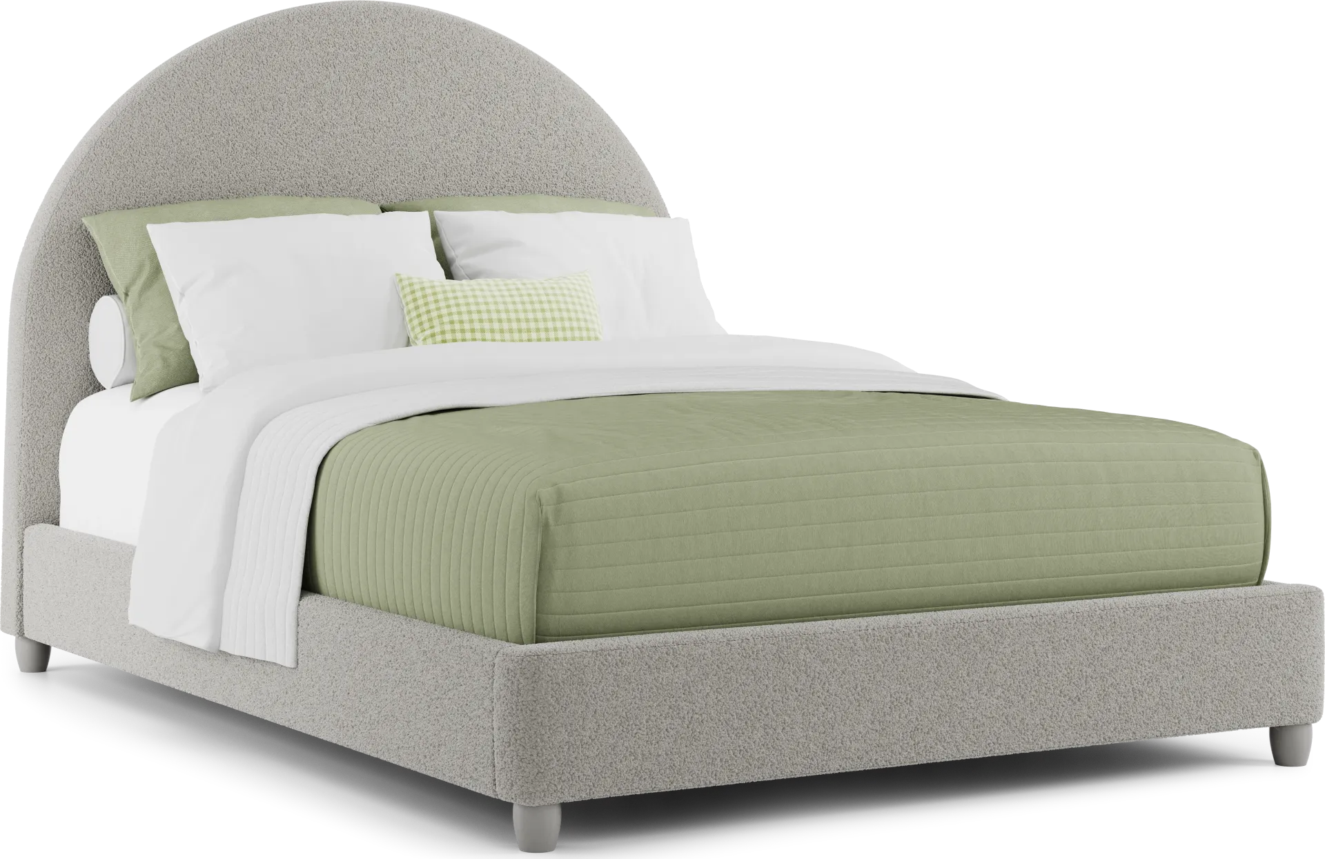 Kids Moonstone Gray Full Upholstered Bed - Image 1