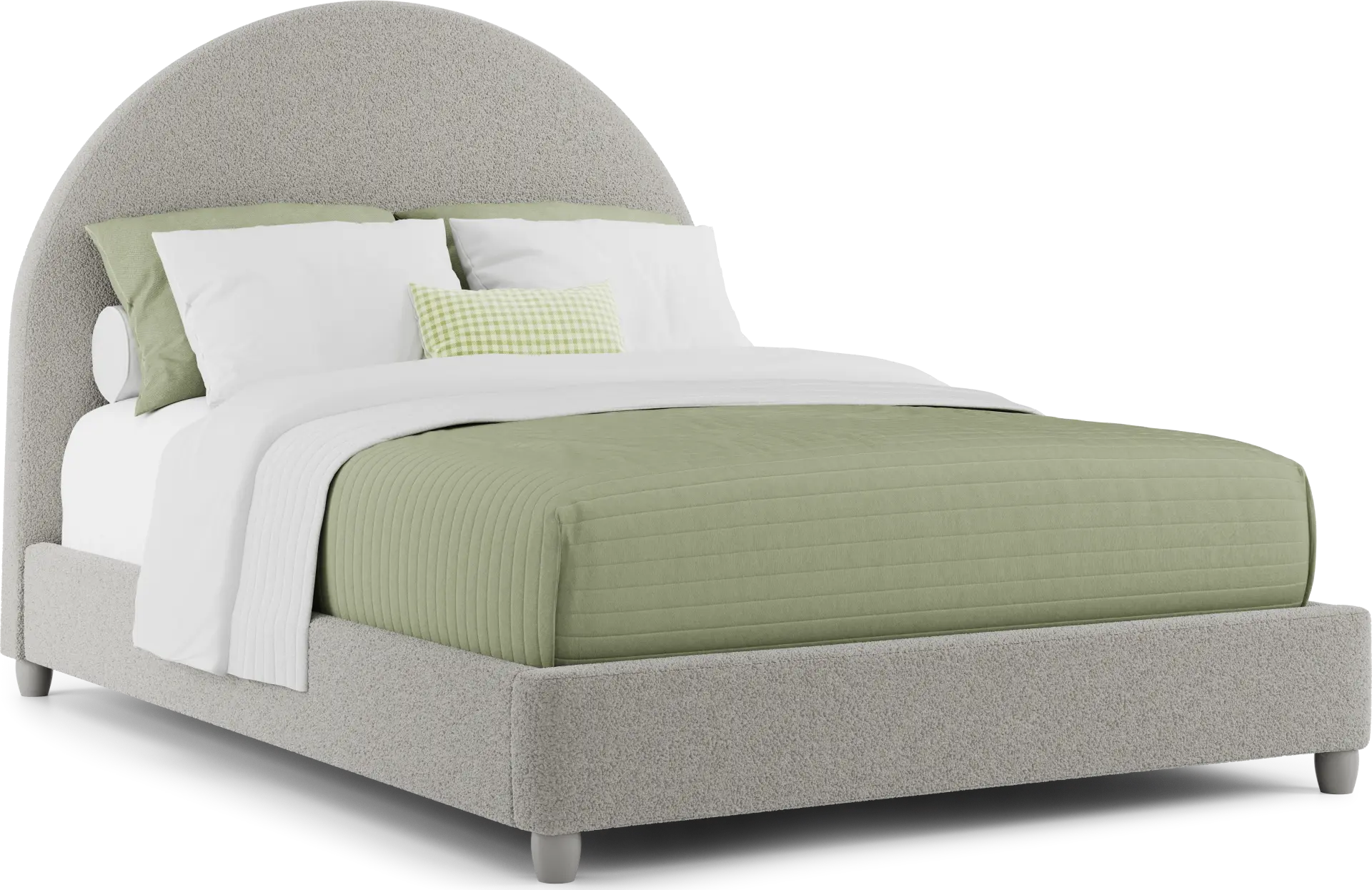 Kids Moonstone Gray Full Upholstered Bed
