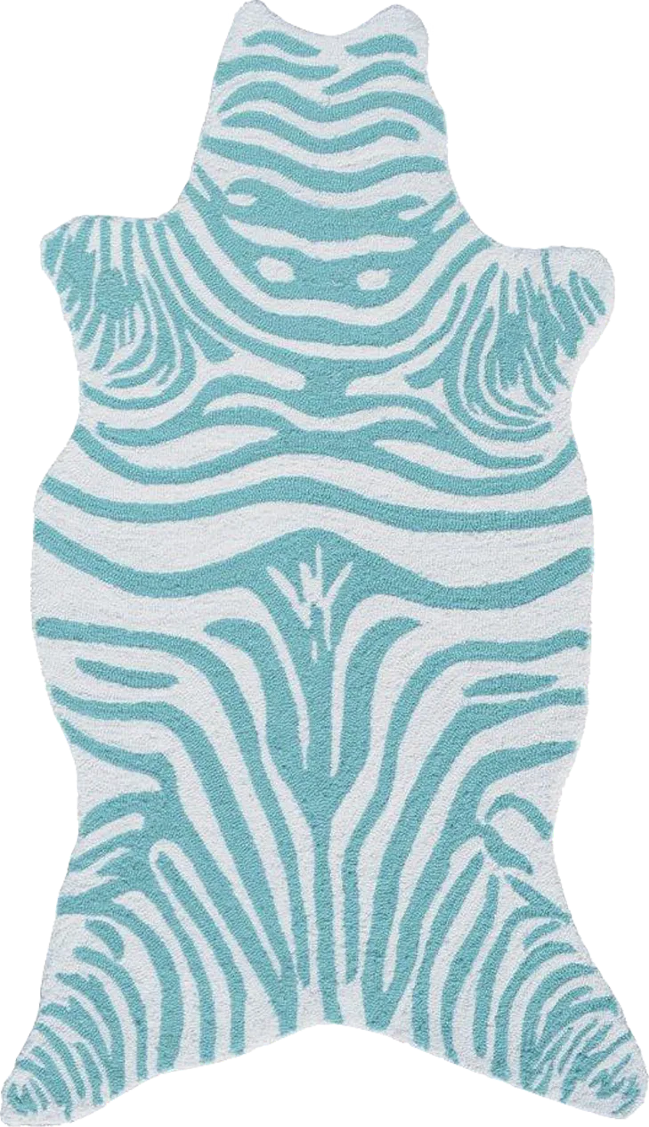 Kids Lonlu Teal 3' x 5' Rug - Image 1