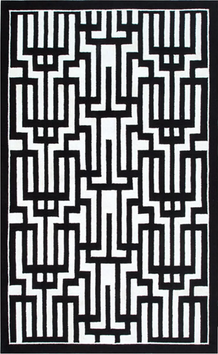 Naireria Black 8' x 10' Indoor/Outdoor Rug - Thumbnail - Image 1