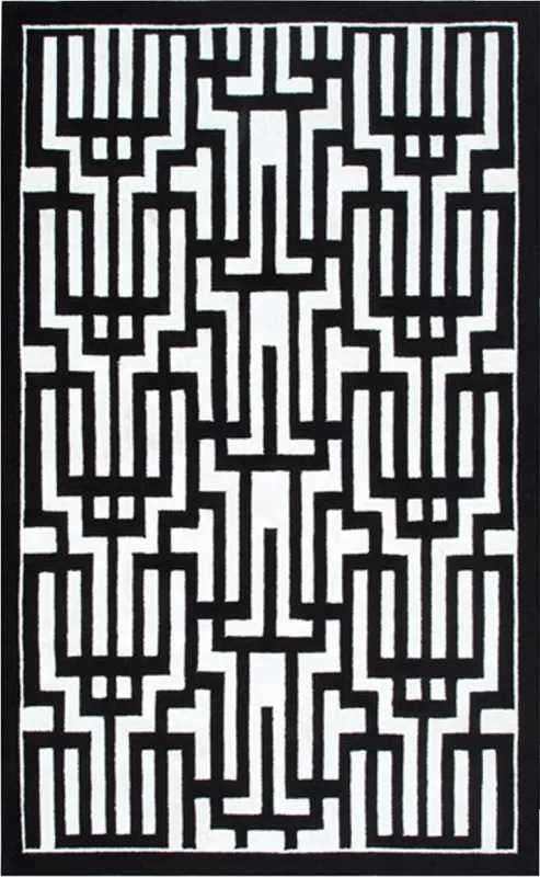 Naireria Black 8' x 10' Indoor/Outdoor Rug