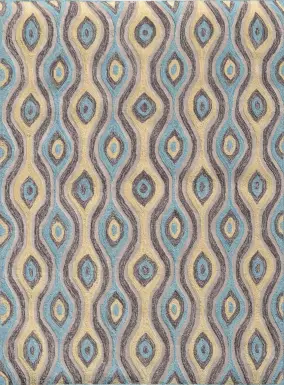 Qantuo Tan 5' x 8' Indoor/Outdoor Rug