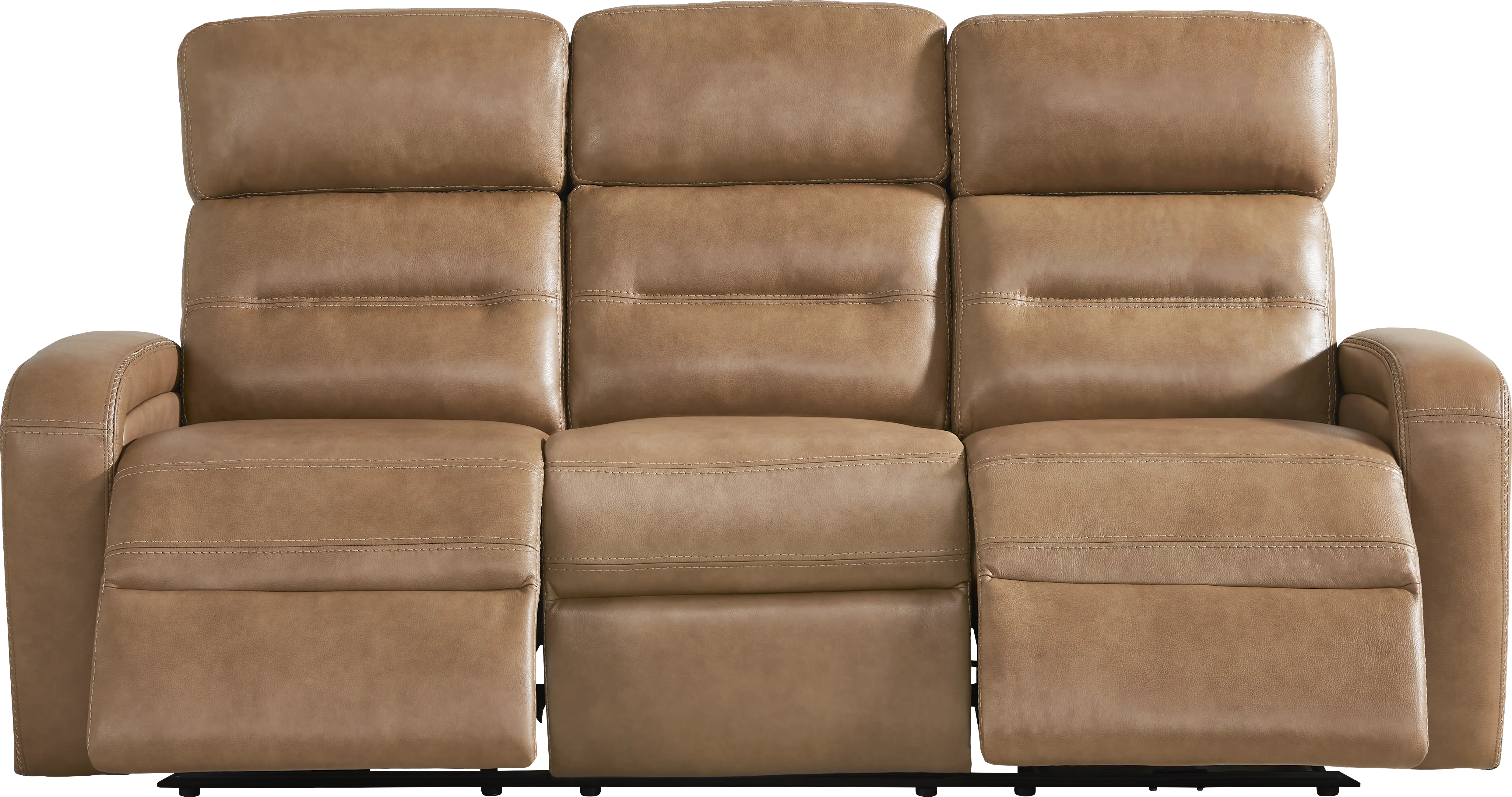 Sierra Madre Saddle Leather Dual Power Reclining Sofa - Thumbnail - Image 1