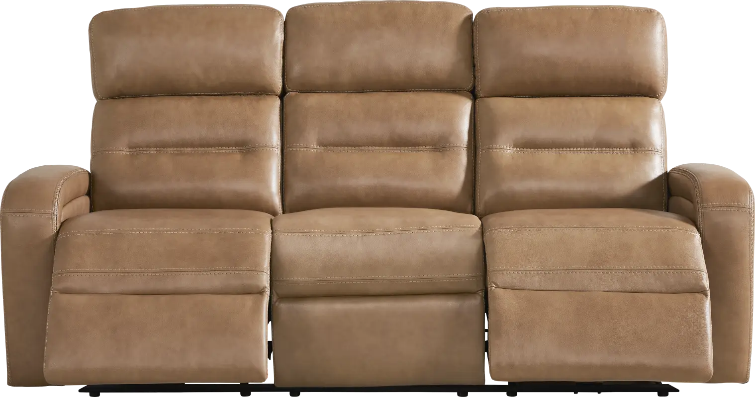 Sierra Madre Saddle Leather Dual Power Reclining Sofa