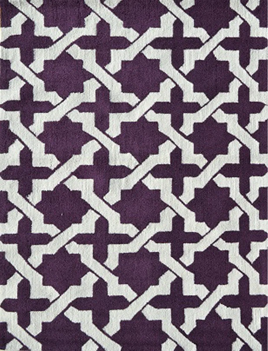 Qantio Purple 5' x 7' Indoor/Outdoor Rug - Thumbnail - Image 1