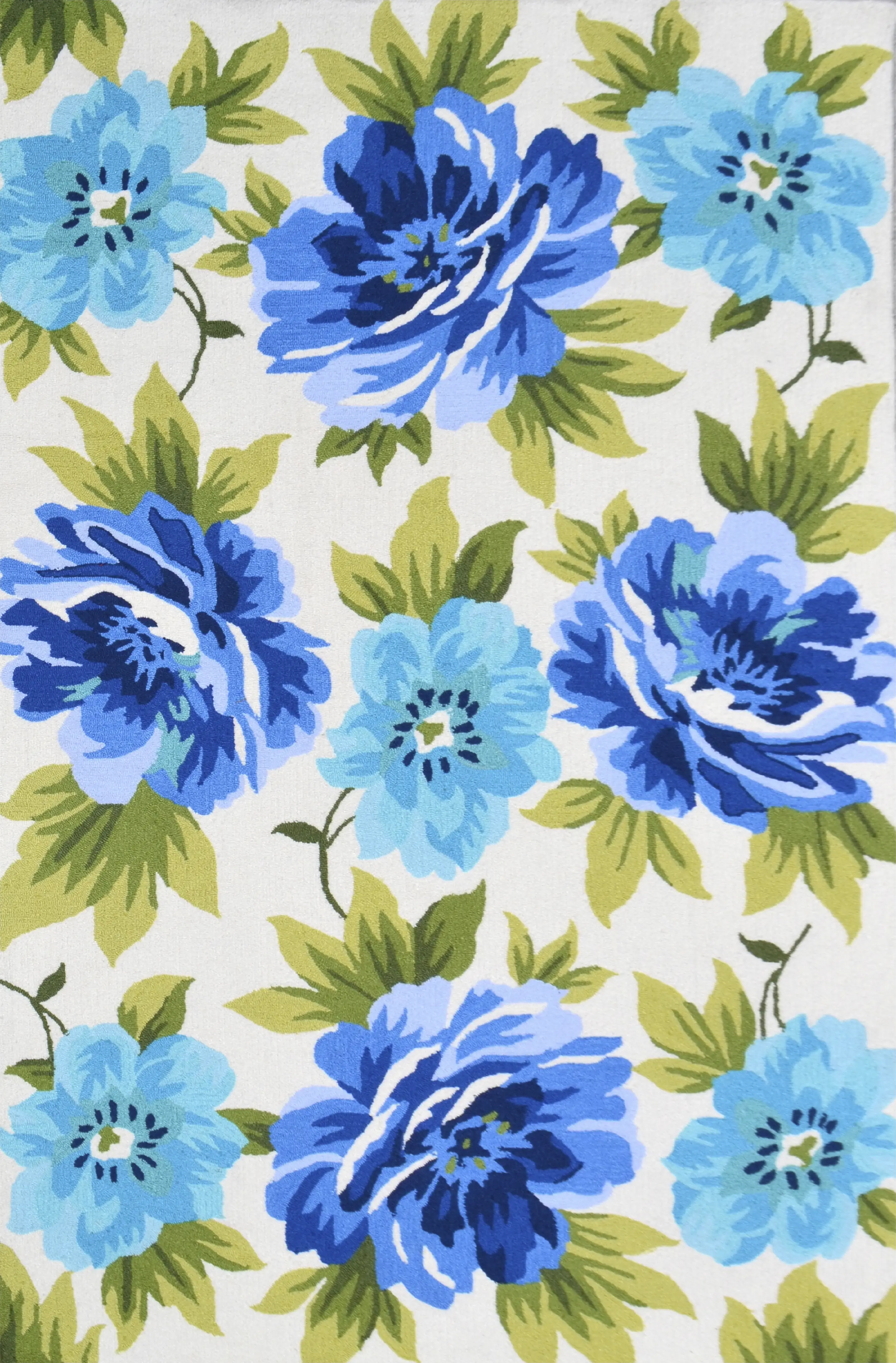 Affame Blue 5' x 8' Indoor/Outdoor Rug - Thumbnail - Image 1