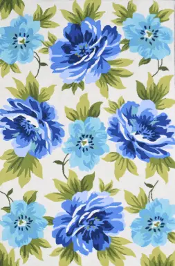 Affame Blue 5' x 8' Indoor/Outdoor Rug