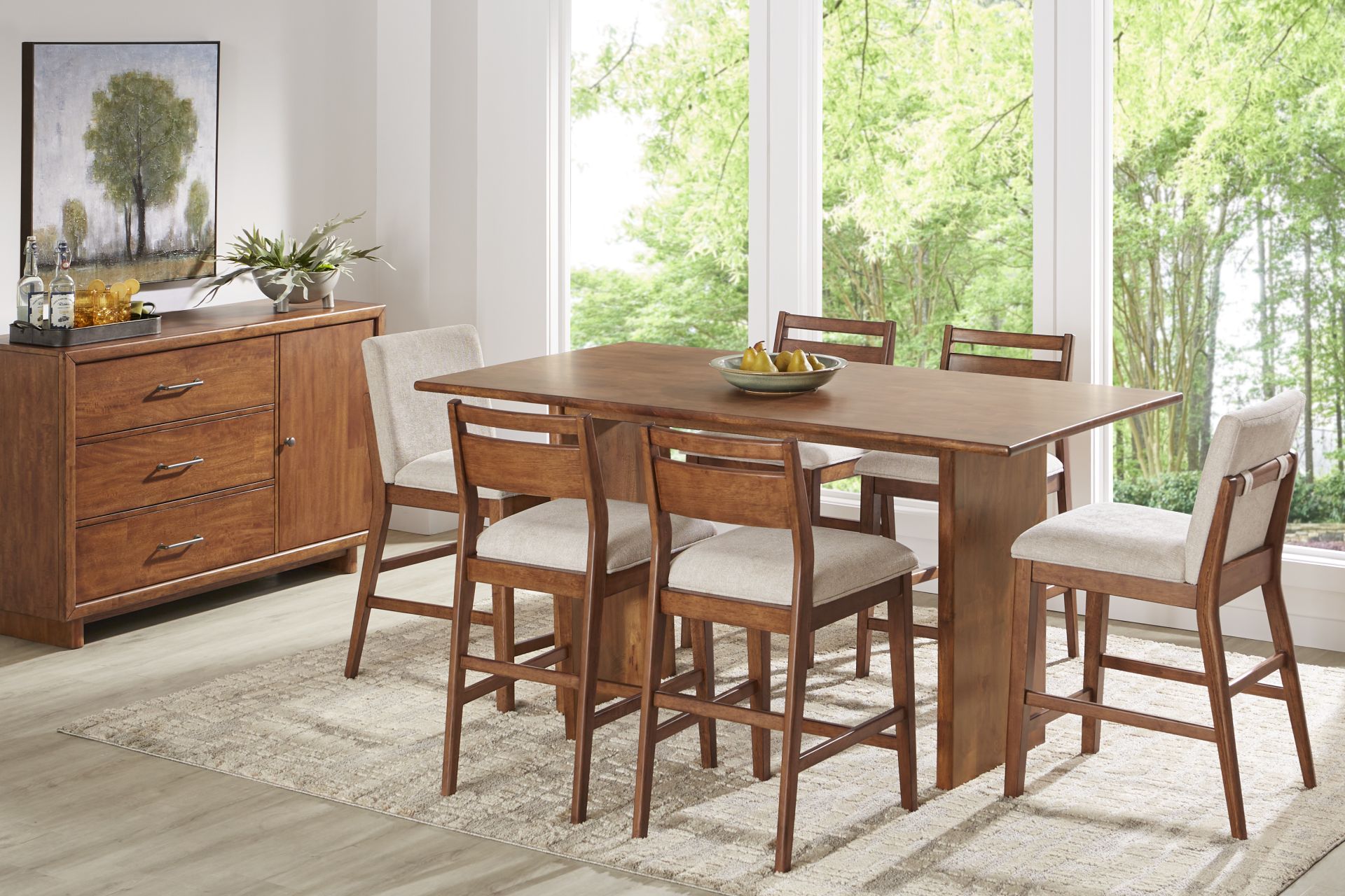 Surrey Ellis Brown 7 Pc Counter Height Dining Room - Image 1