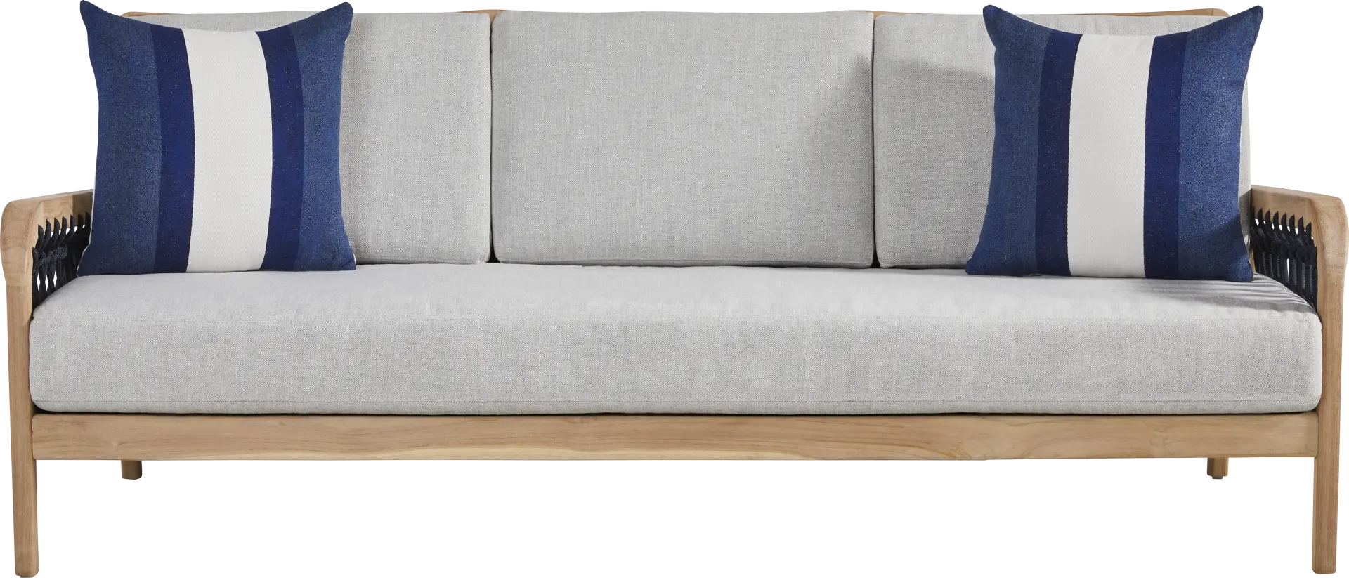 Riva Blonde Outdoor Sofa with Dove Cushions