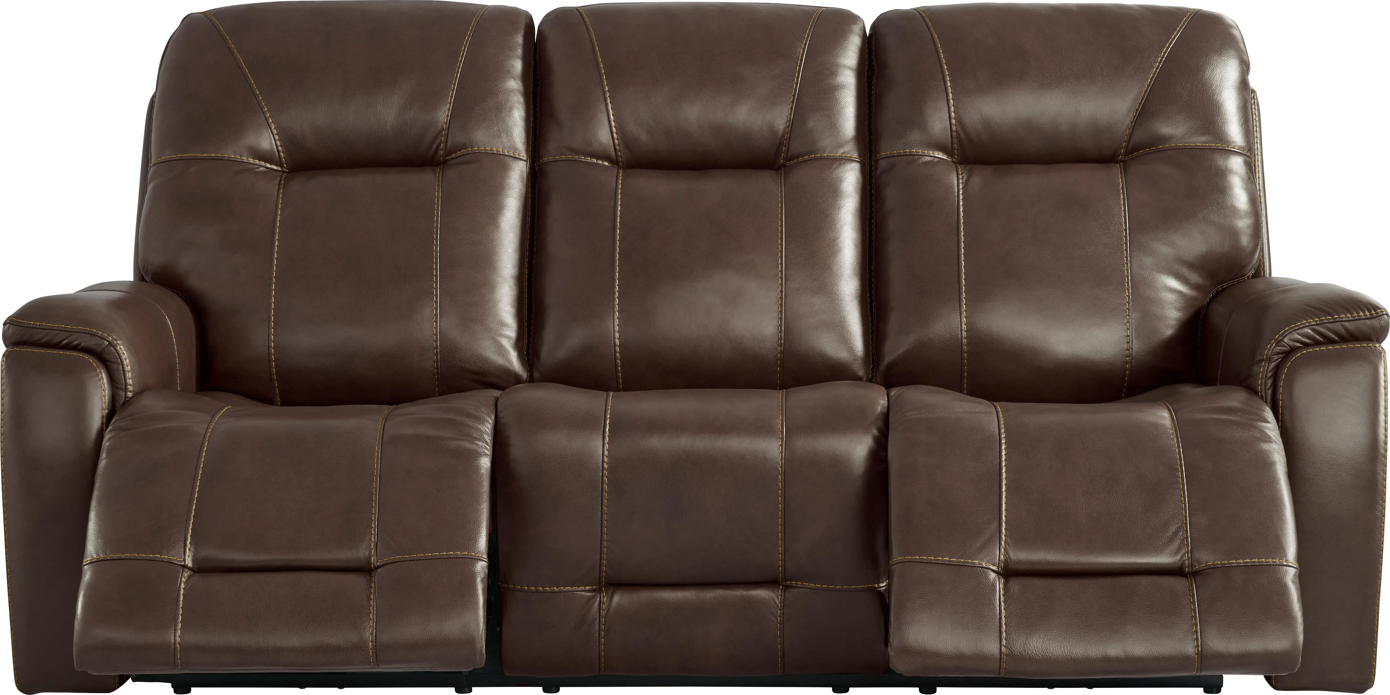Matthews Cove Brown Leather 2 Pc Triple Power Reclining Living Room - Thumbnail - Image 2