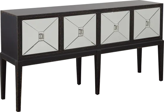 Whitecrow Black Accent Cabinet