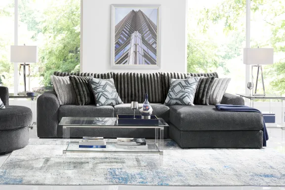 Moreau Street Black 2 Pc Sectional