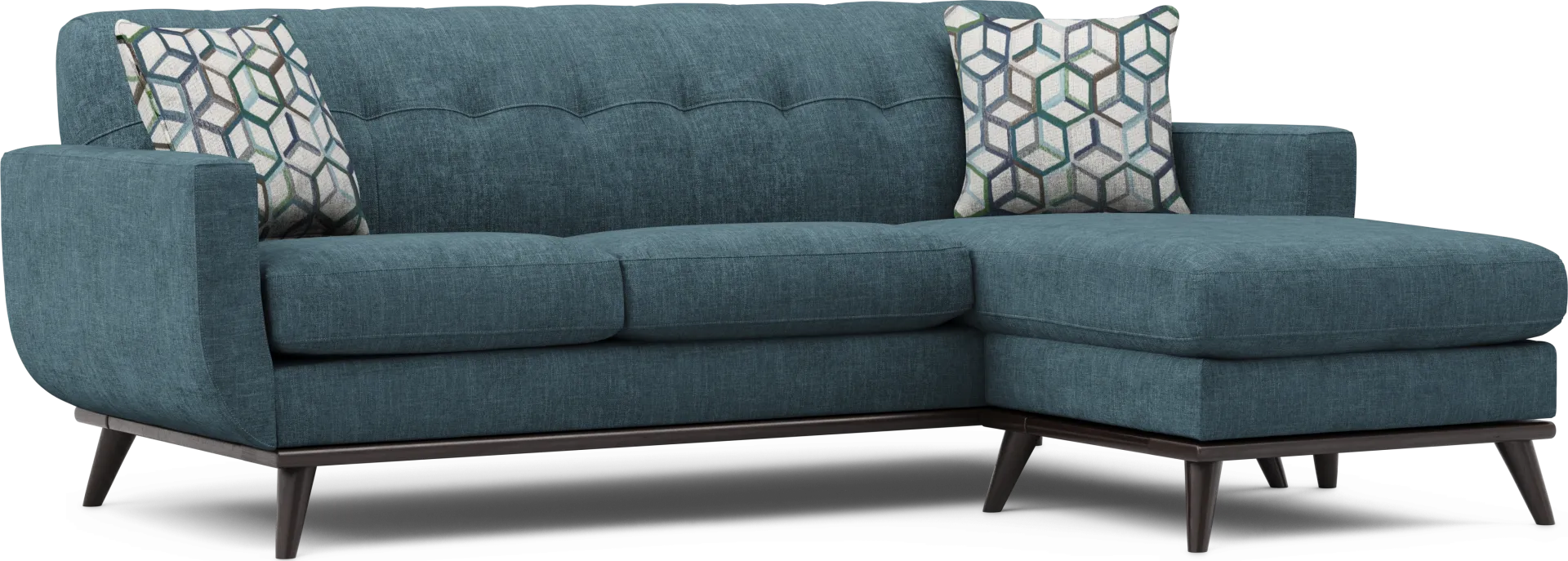 East Side Teal Chaise Sofa - Image 2