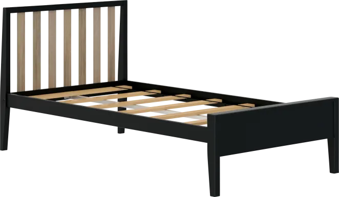 Kids Jolana Black Natural Twin Bed