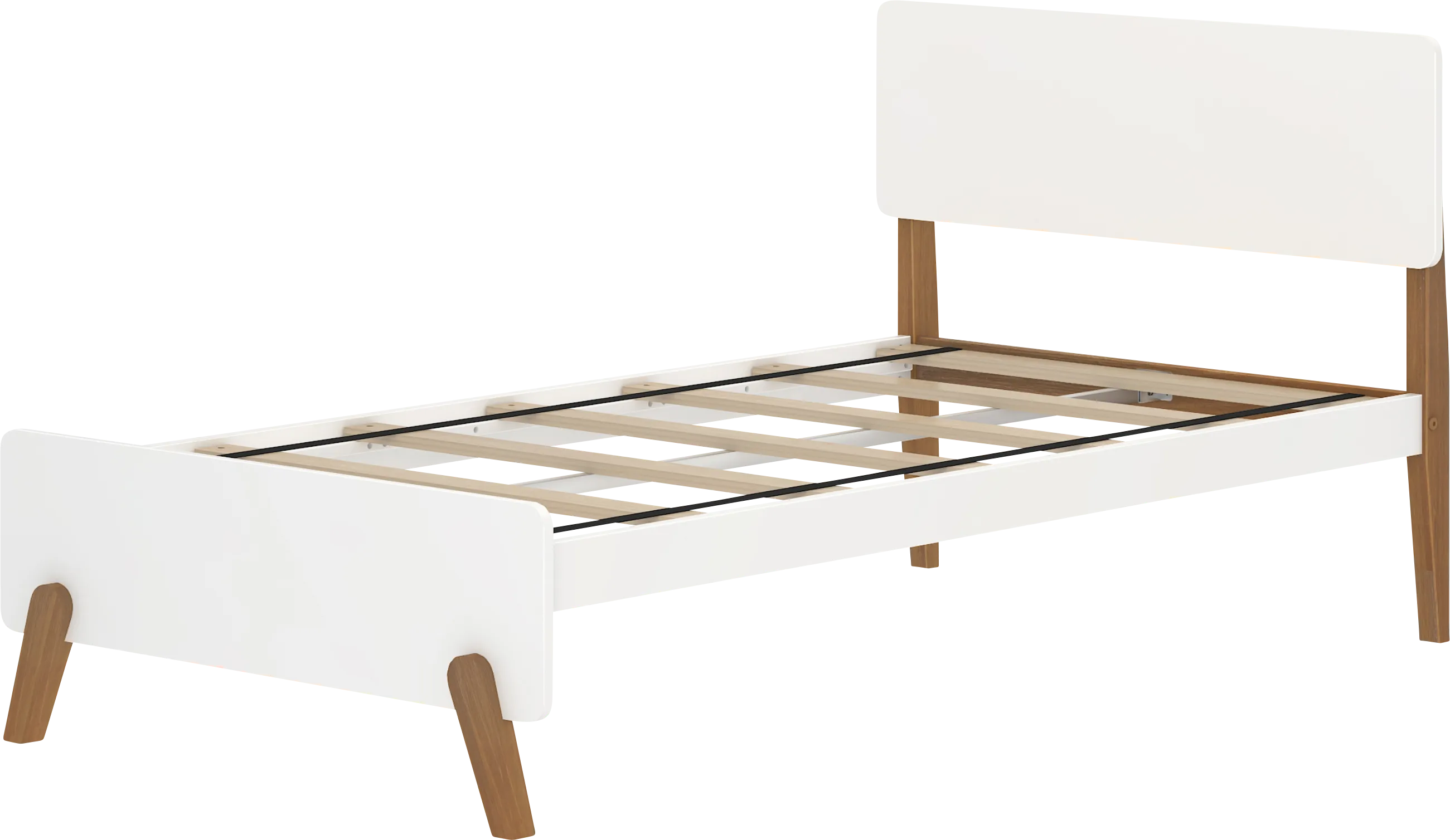 Kids Jirina White Pecan Twin Bed - Thumbnail - Image 1