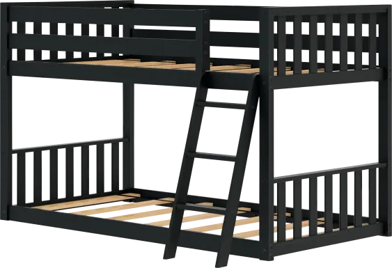 Kids Klaudie I Black Twin/Twin Bunk Bed