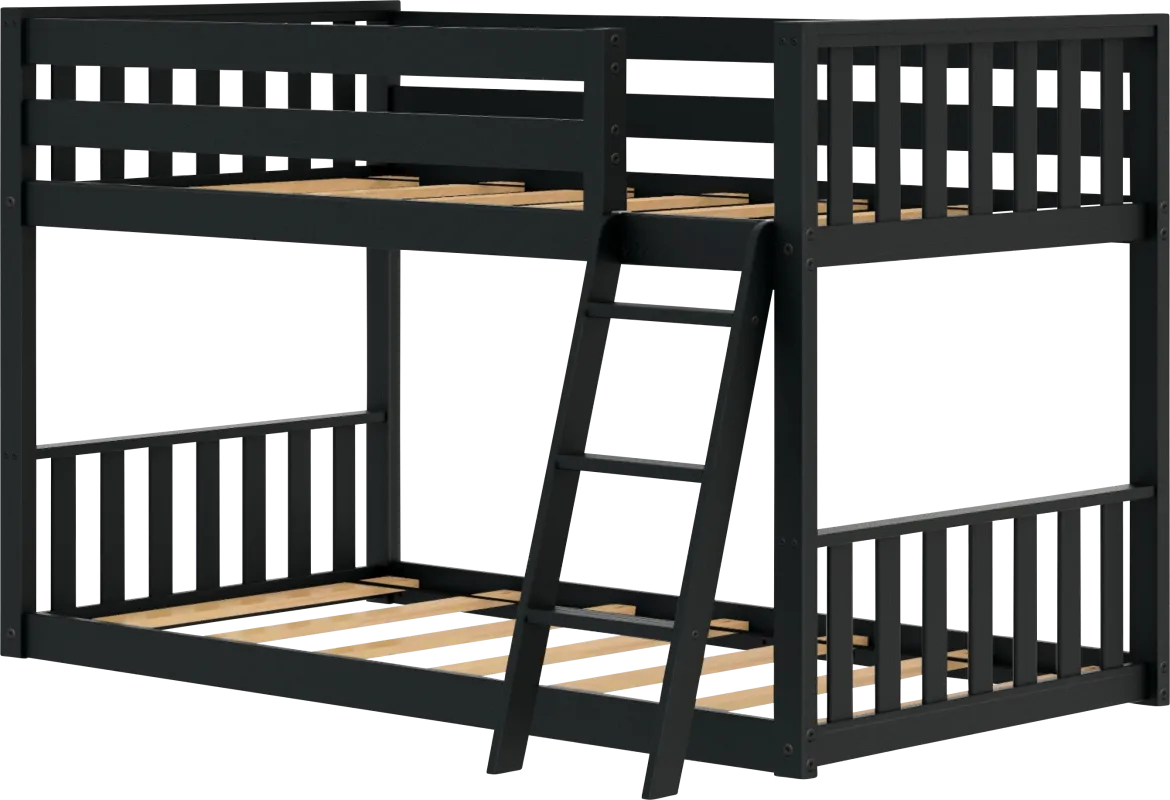 Kids Klaudie I Black Twin/Twin Bunk Bed