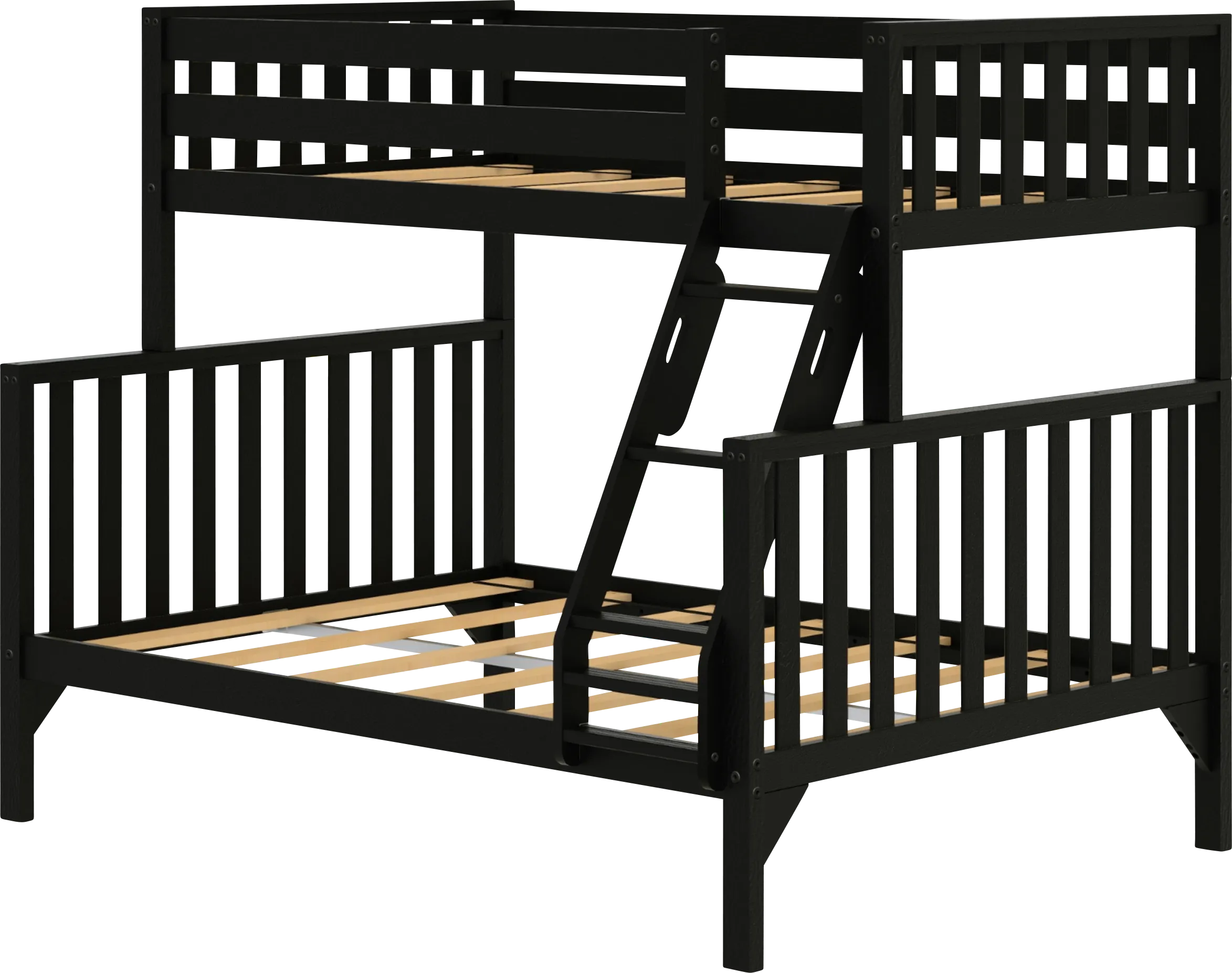 Kids Klaudie II Black Twin/Full Bunk Bed - Thumbnail - Image 1