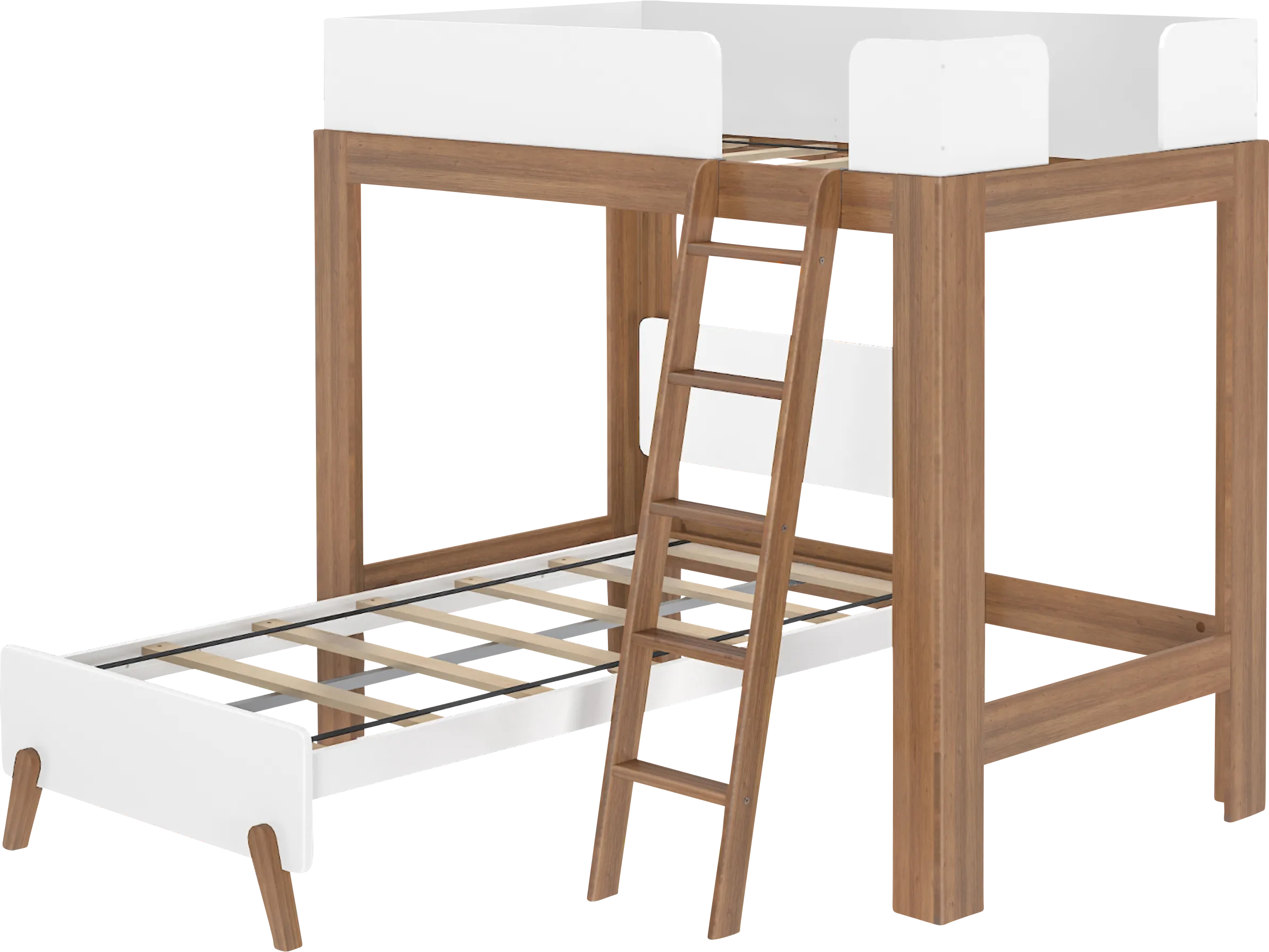 Kids Zuzana I Pecan White Twin/Twin Bunk Bed - Thumbnail - Image 1