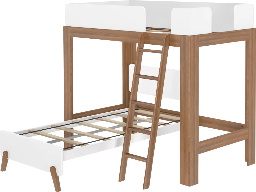 Kids Zuzana I Pecan White Twin/Twin Bunk Bed