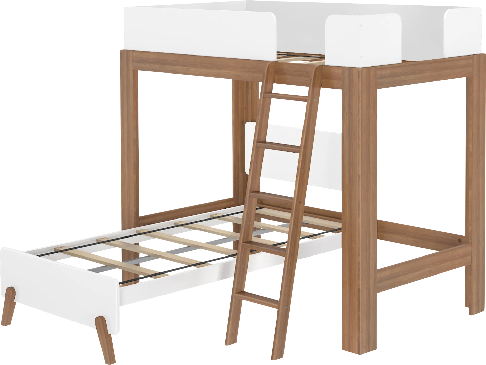 Kids Zuzana I Pecan White Twin/Twin Bunk Bed - Image 1