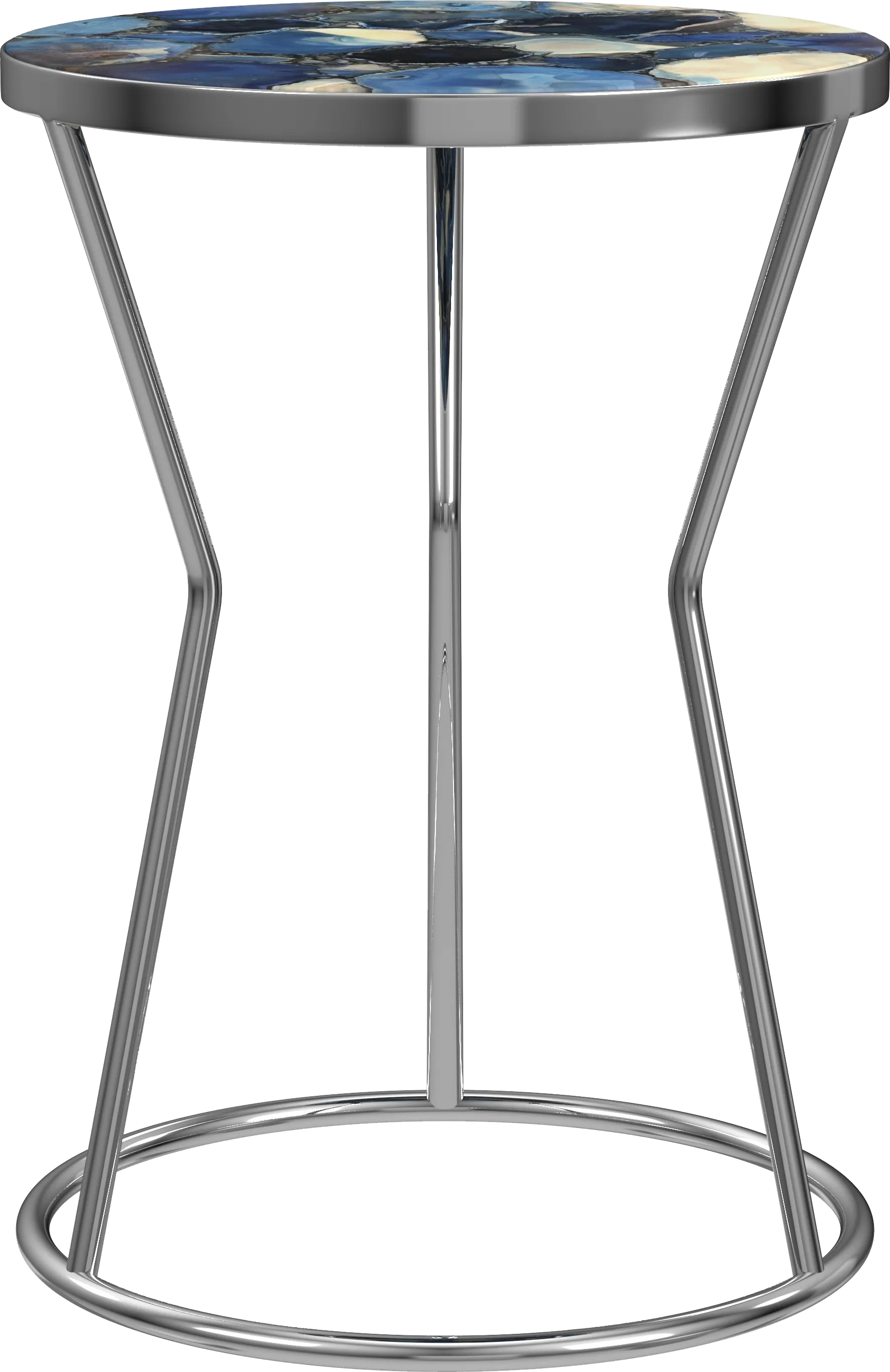 Belvidere Silver Accent Table - Image 1