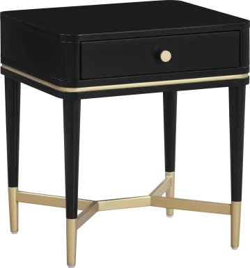 Purdon Black Nightstand
