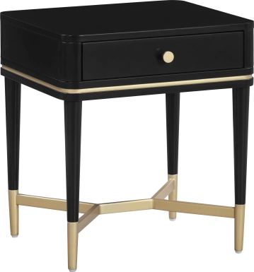 Purdon Black Nightstand