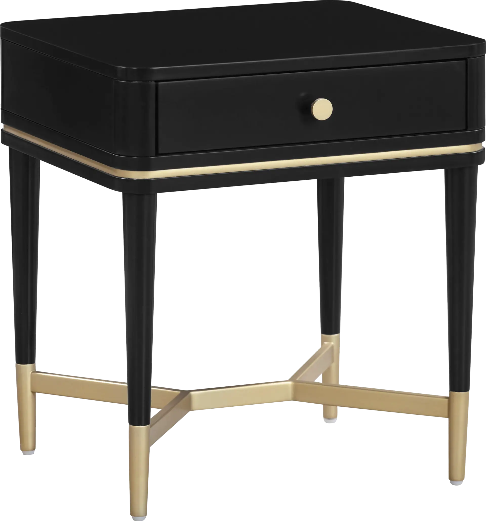 Purdon Black Nightstand