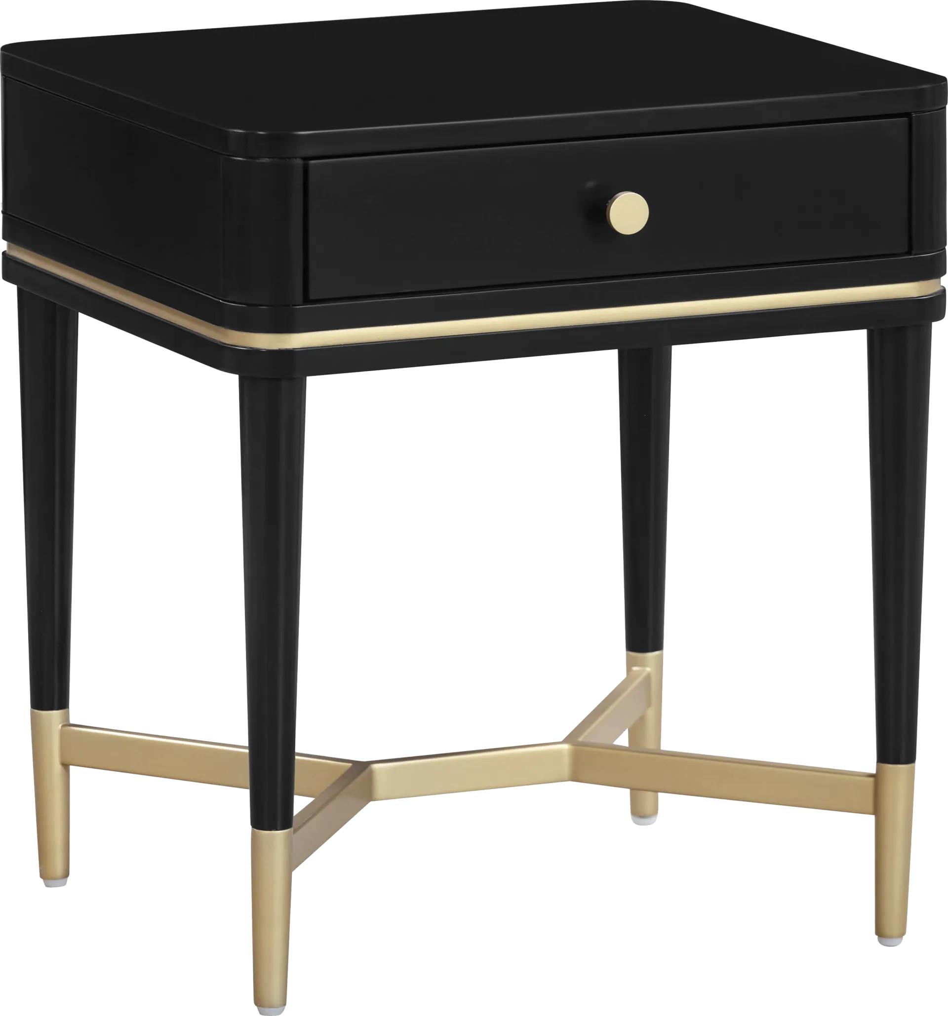 Purdon Black Nightstand - Image 1