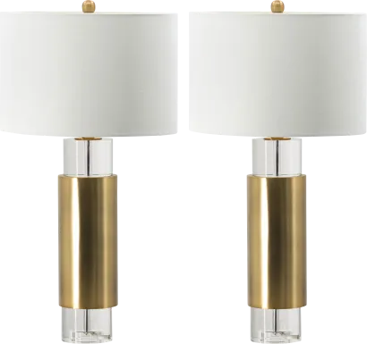 Reisling Grove Gold Table Lamps, Set of 2