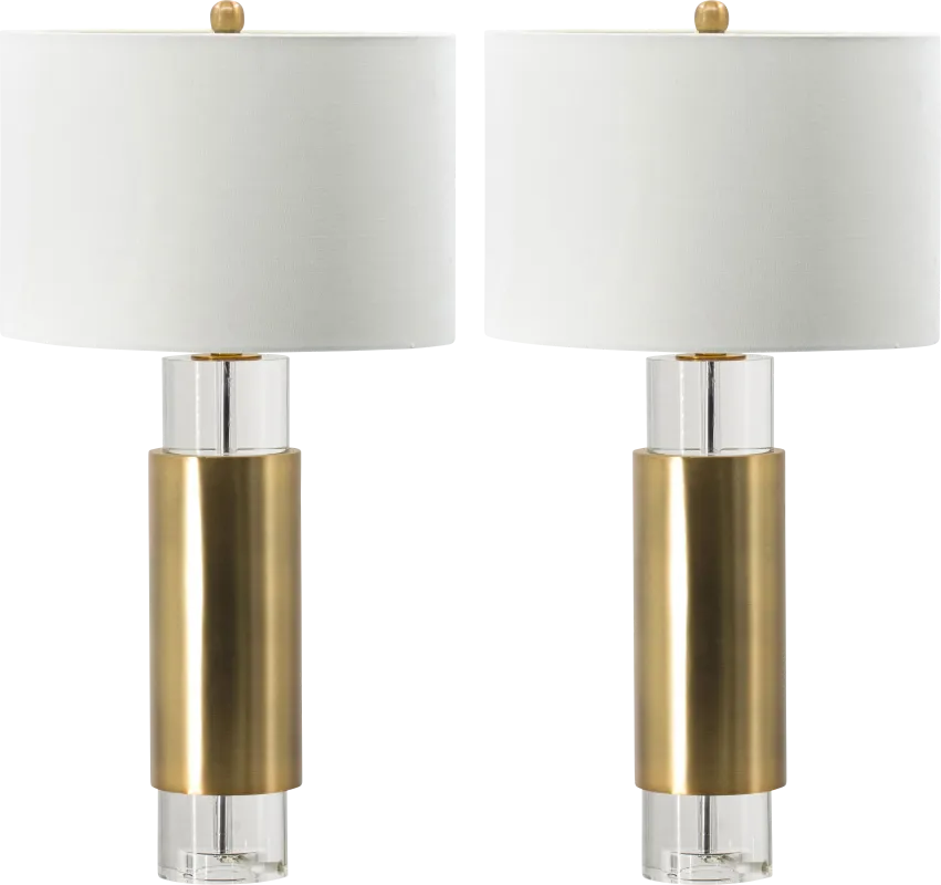 Reisling Grove Gold Table Lamps, Set of 2