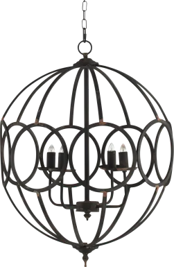 Massaro Bay Black Chandelier