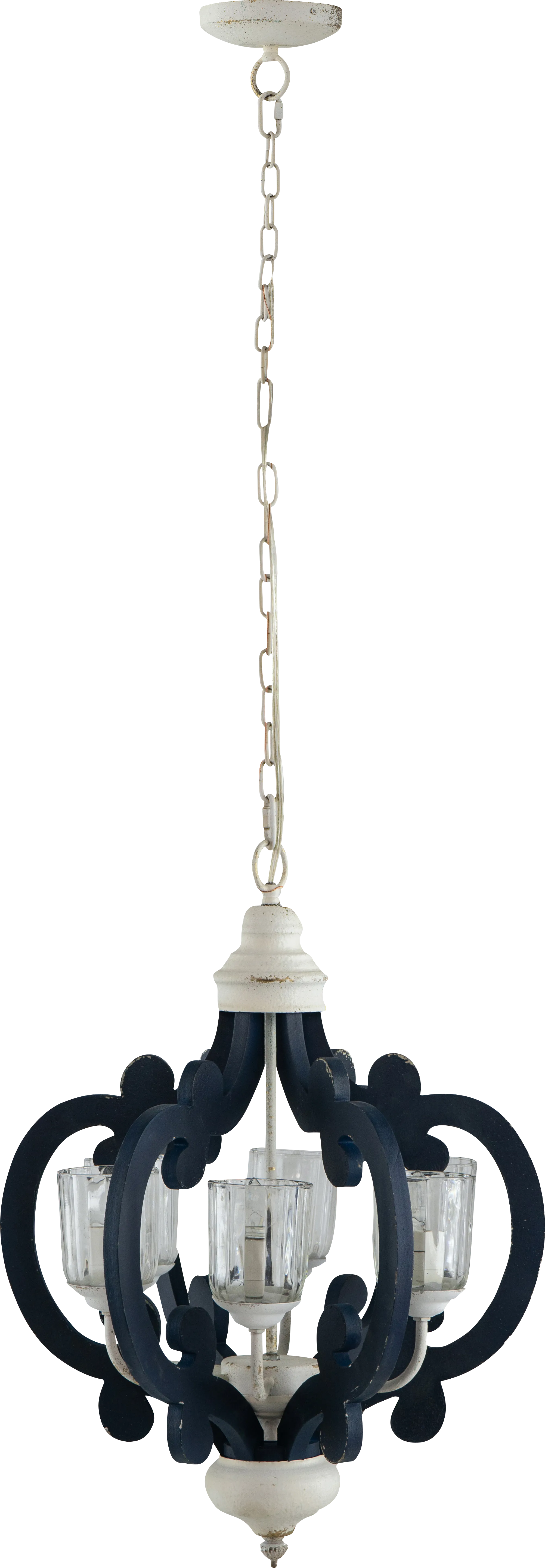 Leda Post Blue Chandelier - Thumbnail - Image 1