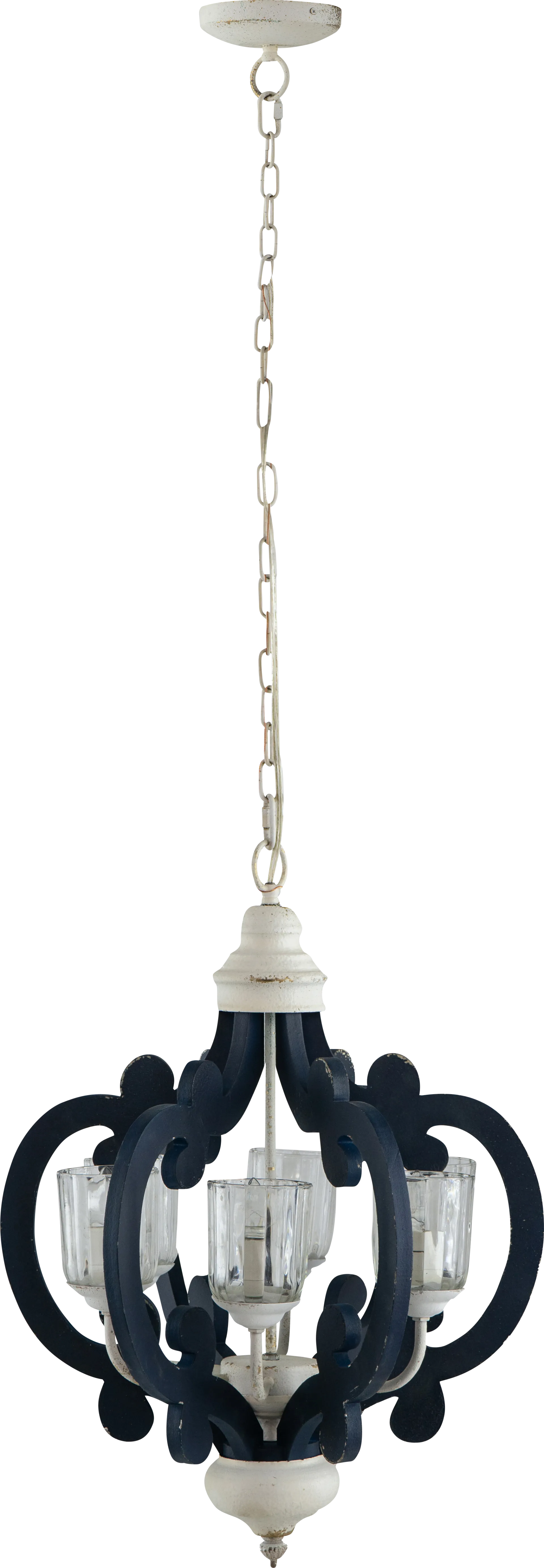 Leda Post Blue Chandelier - Image 1