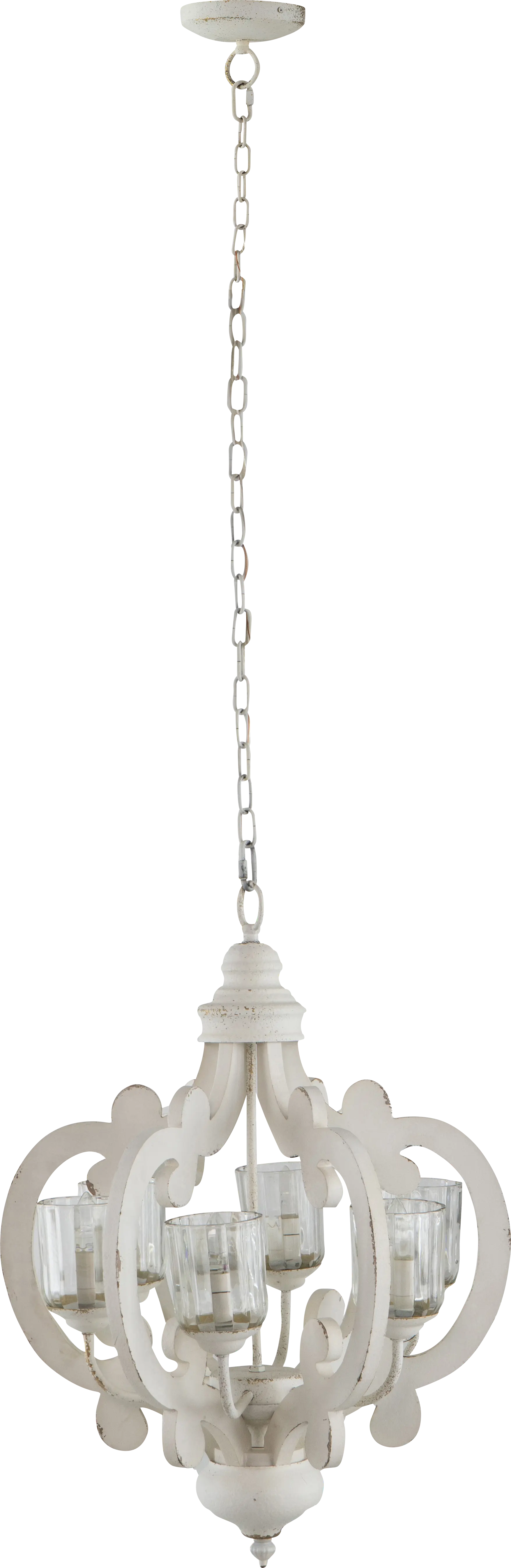 Leda Post Cream Chandelier