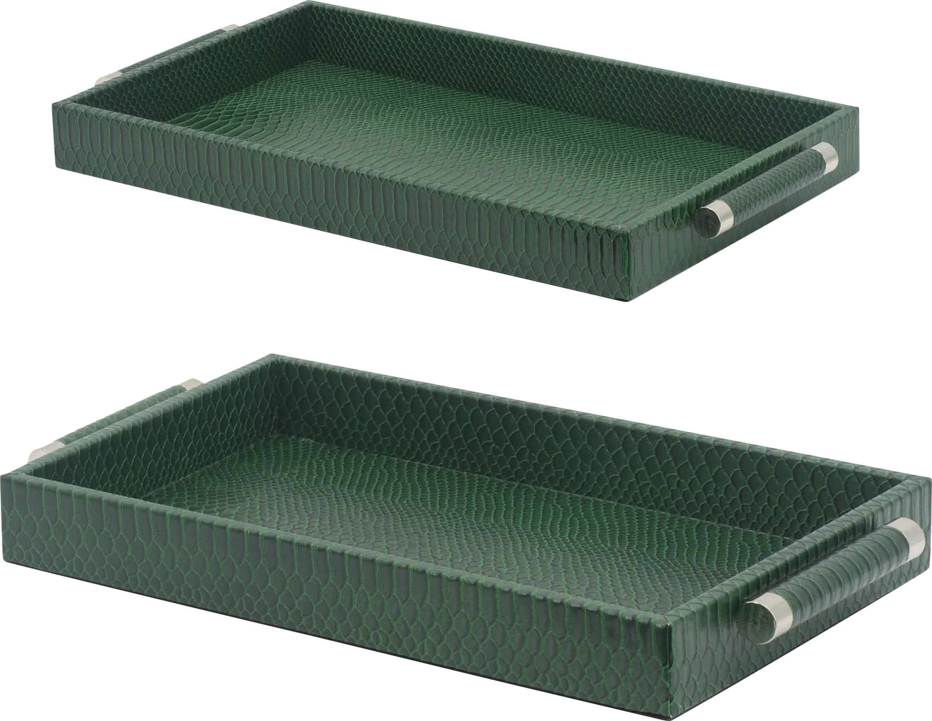 Greenwell Green Tray, Set of 2