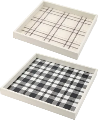 Herbforce White Tray, Set of 2