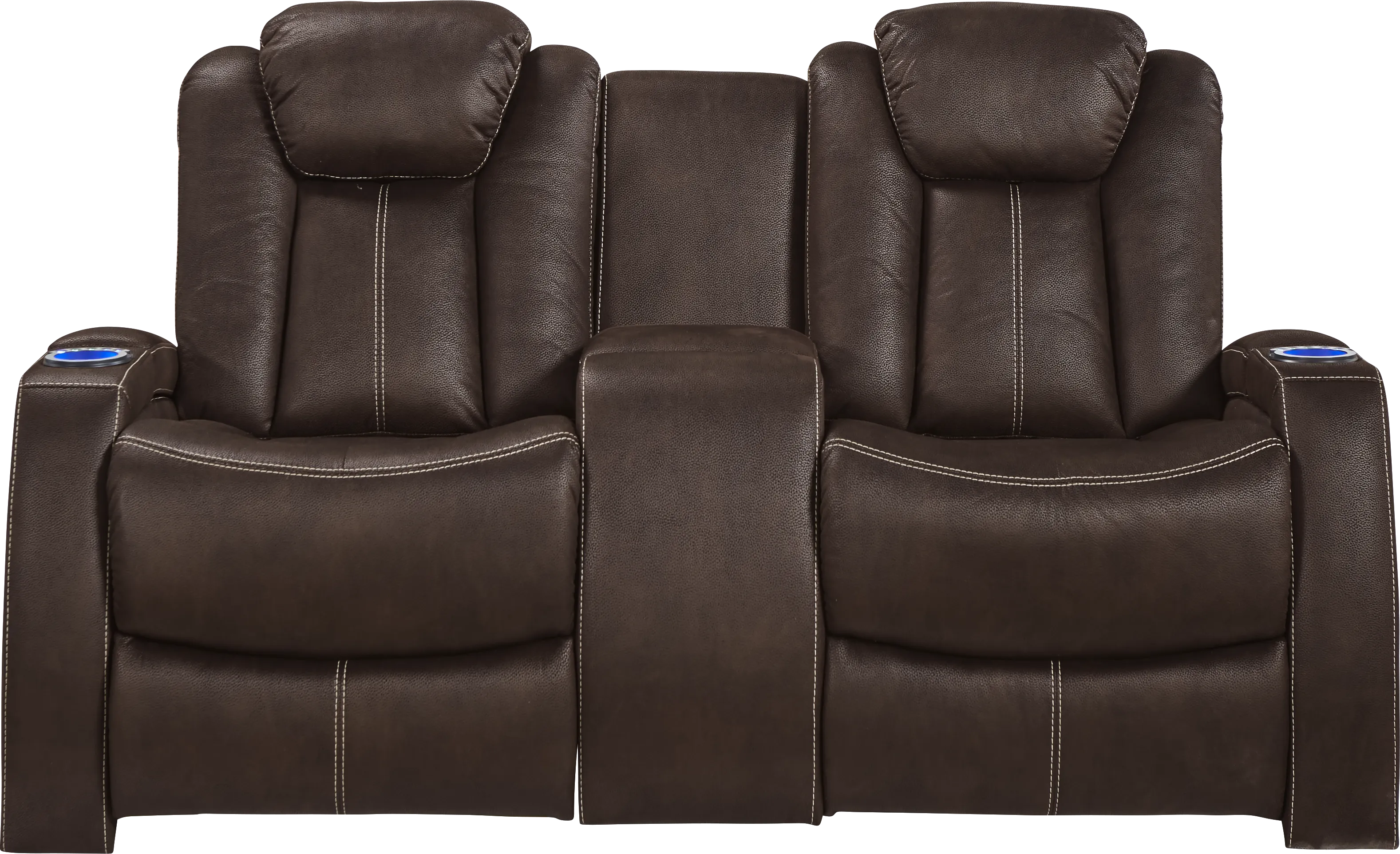 ル*ゴ様 ライゼンボックス　ツーウェイ Crestline Chocolate Brown Microfiber Power Reclining Loveseat