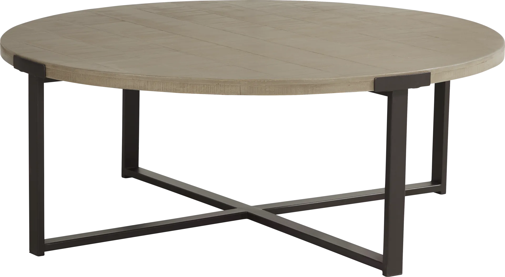Wheeler Natural Round Cocktail Table - Image 1