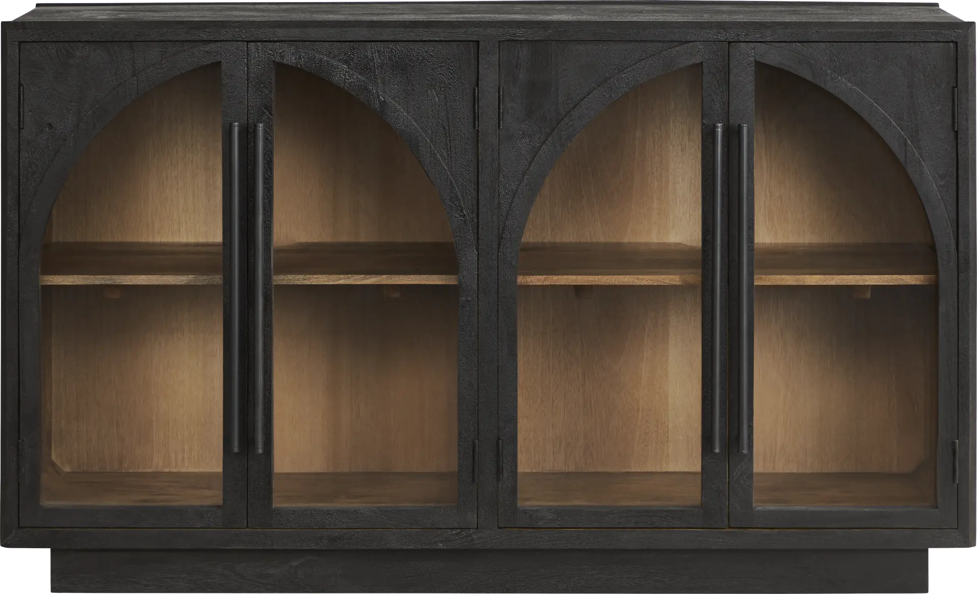 King's Road Black Four Door Credenza