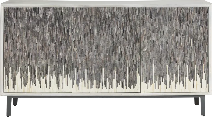 Vidal White 3 Door Credenza