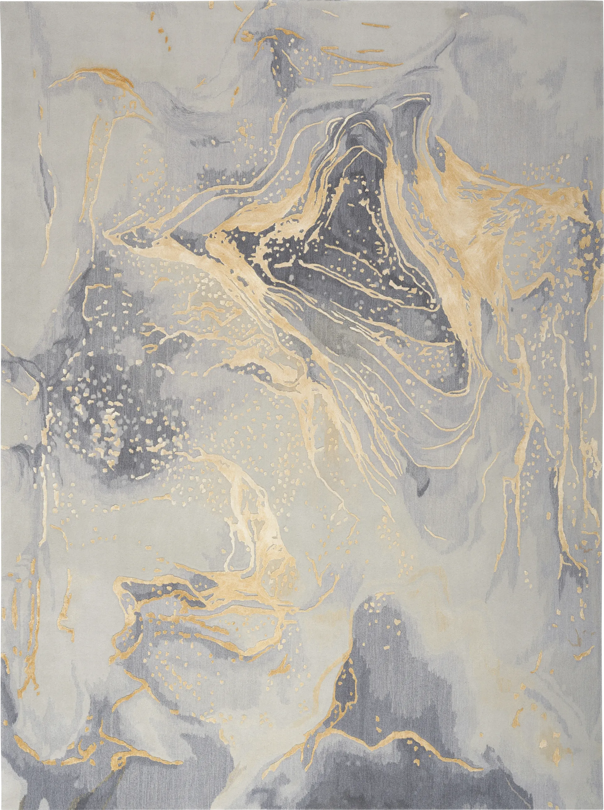 Meniog Gray/Gold 5'6 x 7'5 Rug - Image 1