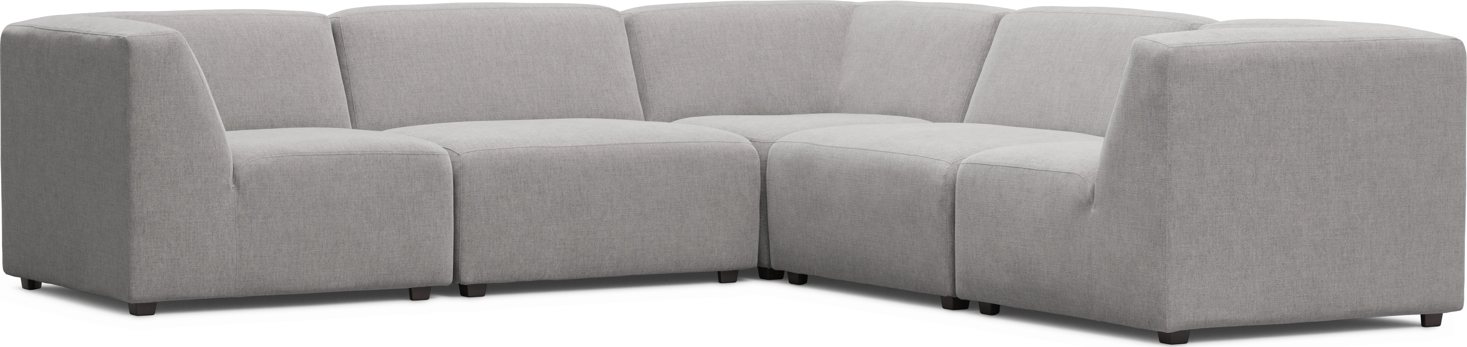 Calay 5 Pc Outdoor Sectional with Ash Slipcovers - Thumbnail - Image 1
