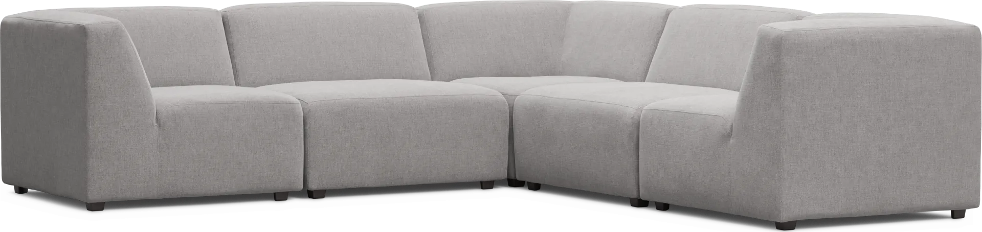 Calay 5 Pc Outdoor Sectional with Ash Slipcovers - Image 2