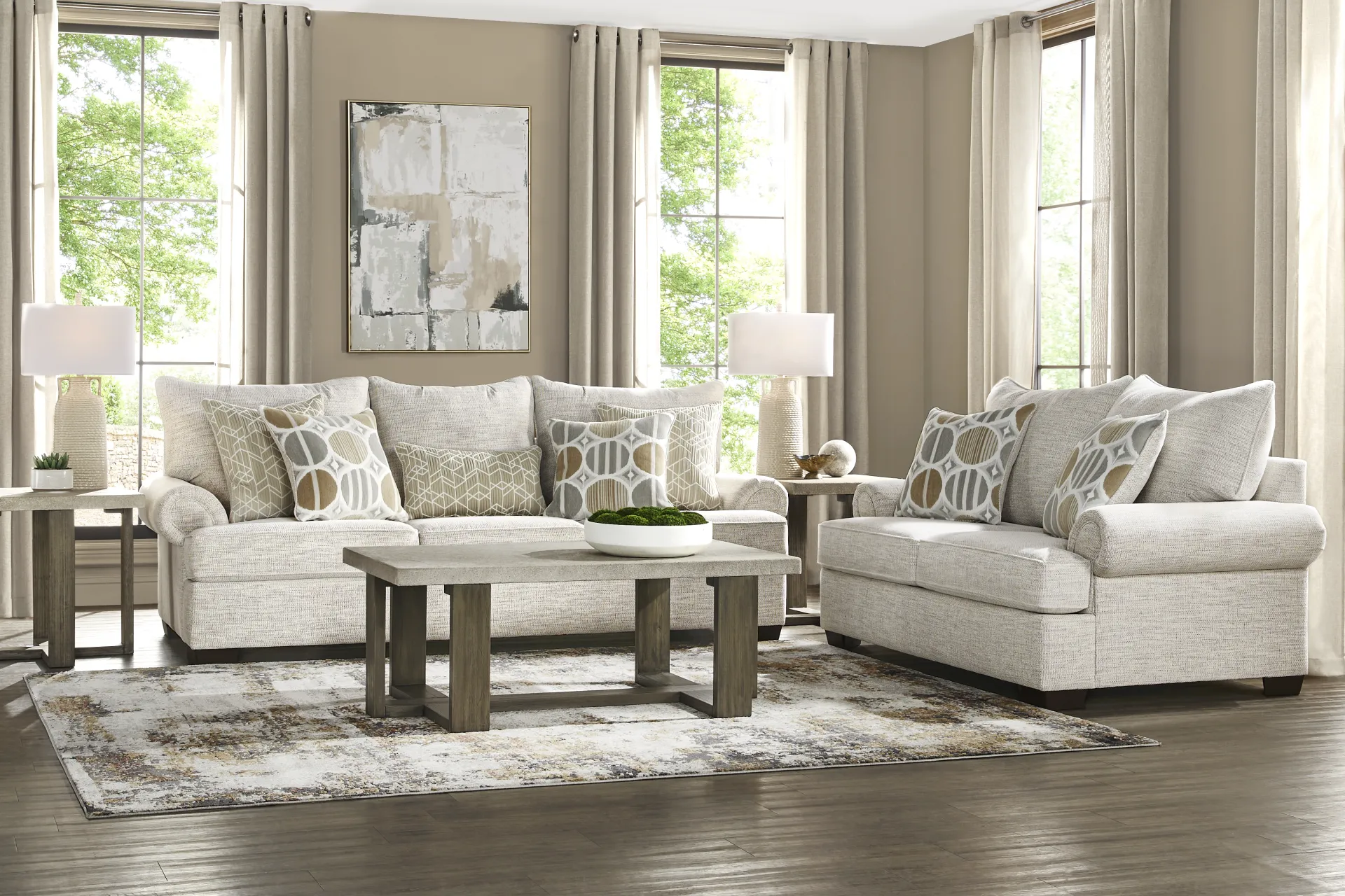 Reyna Point Ivory Gel Foam Sleeper - Image 1