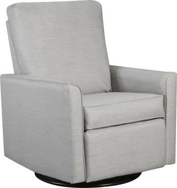 Nursery Cosonee Gray Swivel Recliner