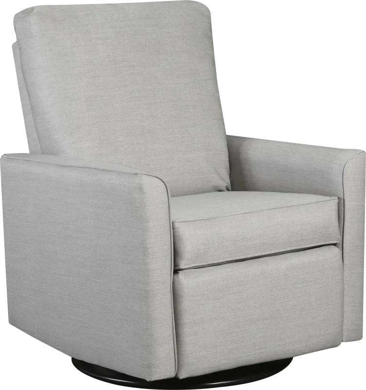 Nursery Cosonee Gray Swivel Recliner